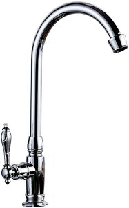 【楽天ランキング1位入賞】キッチン 洗面用 アンティーク 単水栓 手洗いボウル 360°回転 グースネック スワン 蛇口 シングルレバー 洗面台 ST13