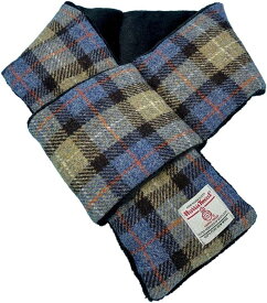 ハリスツイード HARRIS Tweed 差し込みマフラー( ブルーベージュチェック)