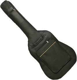 ギターケース エレキ アコギ クラシックギター 肩掛け リュック セミアコ 手提げ 大容量ポケット( Black, 41インチ)