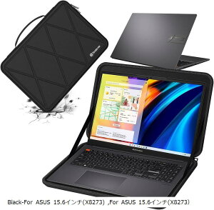 �݊��i �n�[�hEVA�ی�X���[�u�P�[�X 15.6�C���` ASUS Vivobook F512/ F512DA�AS15 S532�AASUS OLED K5504 �� �h�� �ϏՌ� (Black, For ASUS 15.6�C���`�iM79�j)