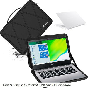 �݊��i �n�[�hEVA�ی�X���[�u�P�[�X 14�C���` Acer Spin 3 �m�[�g�p�\�R�� ���b�v�g�b�v �n�[�h�P�[�X �h�� �ʋ� �ʊw X8029(Black, For Acer 14�C���`(X8029))