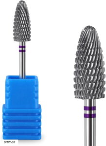 ネイルビット タングステン鋼 ネイルマシン コーン(シルバー, OMW-37)