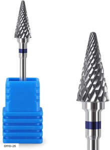 ネイルビット タングステン鋼 ネイルマシン コーン(シルバー, OMW-26)