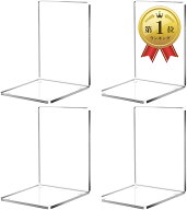 【楽天ランキング1位入賞】ブックエンド ブックスタンド 仕切りスタンド アクリル 卓上 シンプル 4 透明 …