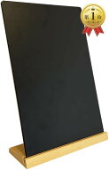 【楽天ランキング1位入賞】ブラックボード 卓上ミニ 黒板 メニューボード 木製 W21cmxH30cm (ブラック, L)