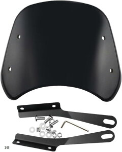 【楽天ランキング1位入賞】互換品 ウインドシールド バイク スクリーン 風防 汎用 メーターバイザー カウル 保護 プロテクター ボード オートバイ 原付 スクーター 金具付き 黒 1個 (1個)