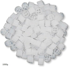 流動ろ材 Φ25 多孔質濾過フィルター材料 水槽用品 ろ過材 生物濾過 バクテリア 微生物 床 MBBR 約25mmx5mm(1000g)