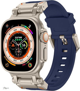 Apple watch �o���h Ultra 3/2/1 �Ή� 49mm Series 10/9/8/7/6/5/4/SE 46/45/44mm ������� �A�b�v���E�H�b�` �x���g TPU �X�e�����X/�u���b�N �E���g���o���h (�u���[)