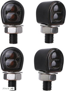 ݊i LED oCN EBJ[ ^ ~j I[goC 2W M8 ou 12V JX^  (ubN, 4)