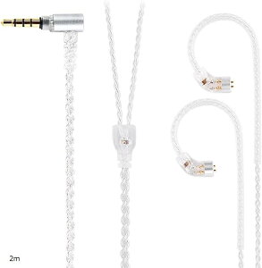 A2 2Pin ���P�[�u�� qdc �C���z���P�[�u�� �C���z���E�w�b�h�z���p 4�c �⃁�b�L L�^ 3.5mm �P�[�u�����F��2m KZ�p TRN�p ZAX�EAS16�EZS10pro�EZSN�EZEX���ɓK�� (��, 2m)