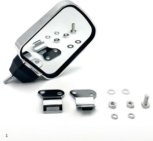 トラック バックショットミラー 角形 メッキ 大型 中型 2トン サイドミラー 補助ミラー ミラー左右 平面鏡 死角軽減 駐車 車線変更 後方確認 日差し 部品パーツ (11.8cm x 15.0cm)