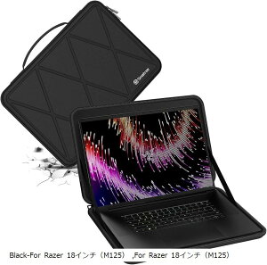 ݊i n[hEVAیX[uP[X 18C` Razer Blade m[gp\Rp n[hP[X ϏՌP[X h m[gubNobO M125(Black, For Razer 18C`iM125j)