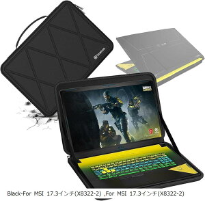 �݊��i �n�[�hEVA�ی�X���[�u�P�[�X 17.3�C���` MSI Crosshair 17/Pulse GL76�A Katana GF76/Katana 17/Sw ord (Black, For MSI 17.3�C���`�iM125-2))