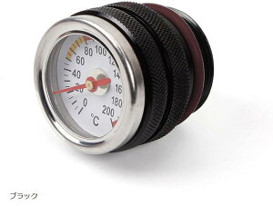 互換品 互換品 油温計 バイク用油温計 エンジン油温計 タンクカバー オイルテンプメーター アナログオートバイエンジン油温 1987-1998年川崎650オイル計 (ブラック)