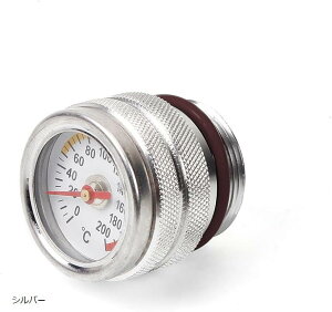 【楽天ランキング1位入賞】互換品 互換品 油温計 バイク用油温計 エンジン油温計 タンクカバー オイルテンプメーター アナログオートバイエンジン油温 1987-1998年川崎650オイル計(シルバー)