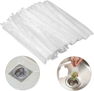 【楽天ランキング1位入賞】排水溝ネット たっぷり200枚入り 排水口カバー ゴミ受け 水切りネット 排水口フィルター 浅型 丸型排水口対応 排水口ネット (ホワイト, 普通)