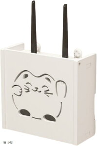 Wifi ルーター 収納 壁 取付 ボックス wifi隠しボックス 木製 組み立て式(猫, 小型)