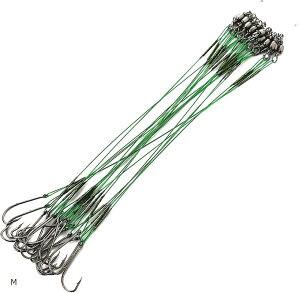 【楽天ランキング1位入賞】ウナギ針 ウナギ釣り 置針仕掛 大型 鰻 うなぎ仕掛 置き針 穴釣り 鰻針 釣り具 ワイヤー 20本セット Mサイズ(M)