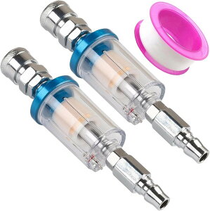 �E�H�[�^�[�Z�p���[�^�[ �G�A�[���M�����[�^�[ �G�A�u���V �R���v���b�T�[ �������� 1/4 �G�A�[�t�B���^�[ �J�v���[ 2�Z�b�g �V�[���e�[�v�t�� (�u���[)