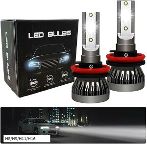 yyVLO1ʓ܁z݊i tHOv LED H8 H9 H11 H16  wbhCg ou ԌΉ 12V 6000K 16000lm zCg (zCg)