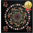 【楽天ランキング1位入賞】タロットマット タペストリー タロットクロス 大判 厚手 60x60cm 曼荼羅 月 花