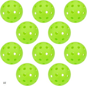 野球 バッティング トレーニング ボール 穴あき トス 練習 カラー 穴開き 屋内 軽量PE素材 軽い ライトグリーン 72mm 10個 セット(ライトグリーン)