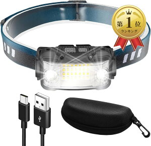 �Z���J�m �w�b�h���C�g USB�[�d�� �l�b�N���C�g 17���ԓ_�� �P�[�X�t�� ���P�x ���L�p �y�� ���^ �Z���T�[���� LED �h�� �h�� �L�����v �o�R �n�C�L���O �ނ� ���F (�u���b�N)
