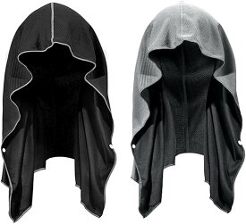 冷却タオル 冷感タオル 首 冷感バンダナ クールタオル 熱中症対策 グッズ 暑さ対策グッズ 生活雑貨 2枚セット ブラック グレー (ブラックとグレー)