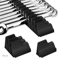 マグネットレンチホルダー スパナホルダー 磁気レンチオーガーナイザー 収納ラック 工具 整理 (ブラック)
