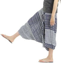 楽天市場】サルエルパンツ レディース（柄ボーダー）の通販