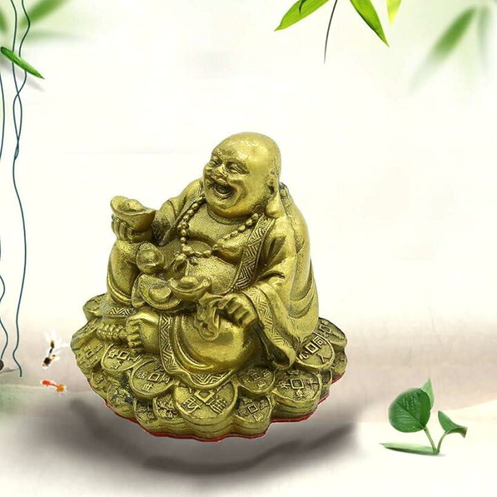 楽天市場】布袋様 弥勒仏 弥勒菩薩 置物 銅製(金色) : ホリック