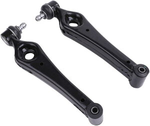 互換品スズキ用 ロアアーム コントロールアーム フロント用 左右 2本セット ワゴンR MRワゴン アルト ラパン スイフト ツイン など EC22S 45200-76G20 社外品 (黒)