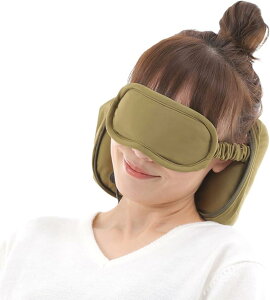 ホットアイマスク ネックピロー 温熱ケア あたため 繰り返し トラベル コンパクト 安眠 出張 (ワンサイズ)