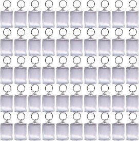 フォトキーホルダー ハメパチ 写真キーチェーン フォトフレーム 写真入れ オリジナルキーホルダー 50個セット