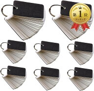 【楽天ランキング1位入賞】単語帳 大きめ 暗記カード 7X4cm メモ 100枚X8個セット ブラック (ブラック, 7…