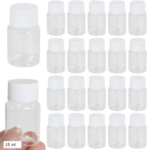 保存ボトル 保管 塗料 パテ プラモデル ビーズ 液体 粒体 ホビー 20本セット 15ml (15ml)