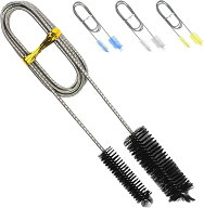 パイプブラシ クリーナー ステンレス 排水管 細い 長さ ワイヤー 水槽 掃除 90cm ブラック (ブラック, 90…