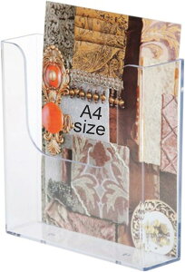 カタログスタンド パンフレット チラシ パンフレットスタンド リーフレット チラシケース ビラ入れ 透明 吊り下げ式 A4サイズ
