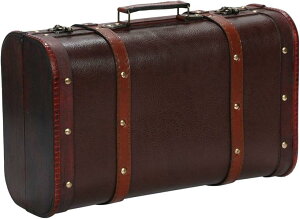 アンティーク調 収納 ボックス ビンテージ風 スーツケース ブラウン (ブラウン)