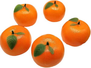 みかん 食品サンプル フェイクみかん 果物模型 フルーツ イミテーション オブジェ 置物 オーナメント 飾り 写真小道具 ディスプレイ 5個 (オレンジ)