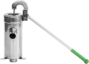 ステンレス製 井戸ポンプ 10m 手押しポンプ 排水 取水 アウトドア キャンプ 農作業 小型 軽量 災害 対策 小型軽量 本体 汲み上げ 非常時 揚水 深度約7m(シルバー)