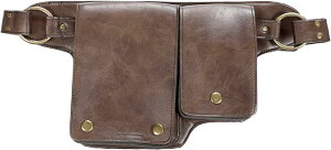 アメリカン ライダース ウエスト ポーチ レザーバッグ ハーレー マグナ レブル VT XV スティード イントルーダー乗りに バイク ツーリング 男女兼用 多機能 ヴィンテージ