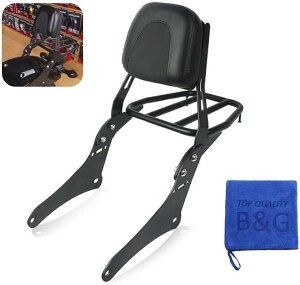 【楽天ランキング1位入賞】互換品HONDA専用設計 汎用社外品 ホンダ Rebel250 Rebel500 レブル250 レブル500 2017-2020 シーシーバー バックレスト リアキャリア付き 黒