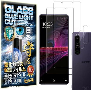 �u���[���C�g�J�b�g 93%2���{2�� RISE �K���X�t�B���� �J���� �����Y Xperia 1 III SOG03 / SO-51B �p �ی�t�B����