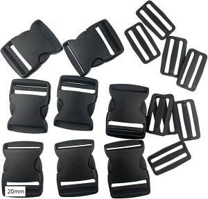 �T�C�h�����[�X�o�b�N�� �x���g���� �E�G�X�g �A�W���X�^�[�t�� 8�Z�b�g 20mm (�u���b�N, 20mm)