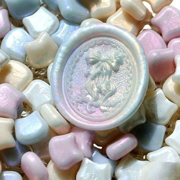 楽天市場】100粒 10色 約27g シーリングワックス オーロラ 猫型 