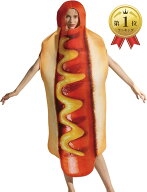 【楽天ランキング1位入賞】ホットドッグ コスプレ 着ぐるみ 全身 おもしろ 食べ物 仮装 ハロウィン 大人…