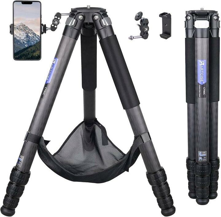 楽天市場】互換品 軽量 カーボン 三脚 40mm管経 コンパクト トラベル 