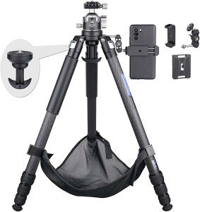 互換品 軽量 カーボン ボウル三脚+46mm ボール低重心雲台キット 速くて水平に調整可能 32.5mm管経 ファイバー トラベル カメラ 360度パノラマ 三脚ヘッド付き DSLR/一眼レフ/デジタルに適用 耐荷
