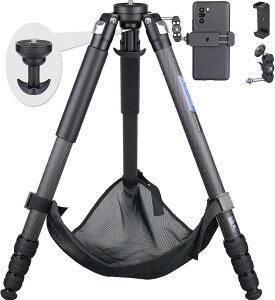 互換品 軽量 カーボン ボウル三脚 32.5mm管経 コンパクト トラベル ファイバー カメラビデオ 4段ナットロック式 DSLR/一眼レフ/デジタルに適用 耐荷重20キロ